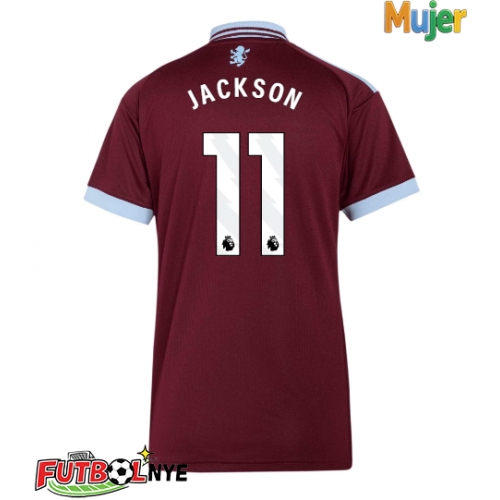 Camiseta Aston Villa Nicolas Jackson #11 Primera Equipación para mujer 2026-27 manga corta